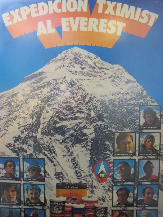 Cartel de la expecion al Everest Tximist 1974